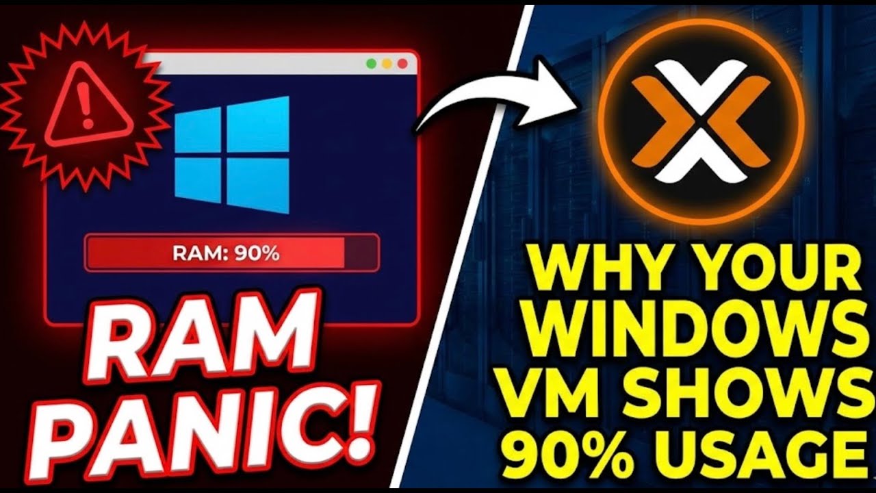 Паника с ОЗУ Proxmox: почему виртуальная машина Windows показывает 90% использования (и как испра...