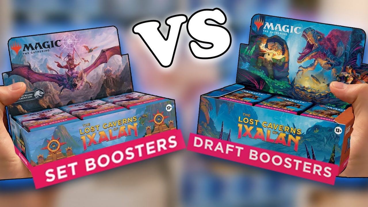 Which has more RARES / MYTHICS ??? Set VS Draft Booster Box comparison. The Lost Caverns of Ixalan