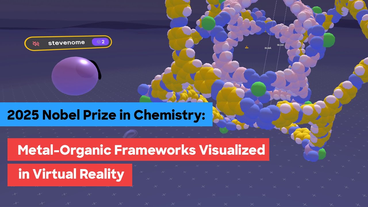 2025 Nobel Prize in Chemistry: Metal Organic Frameworks Visualized in Virtual Reality