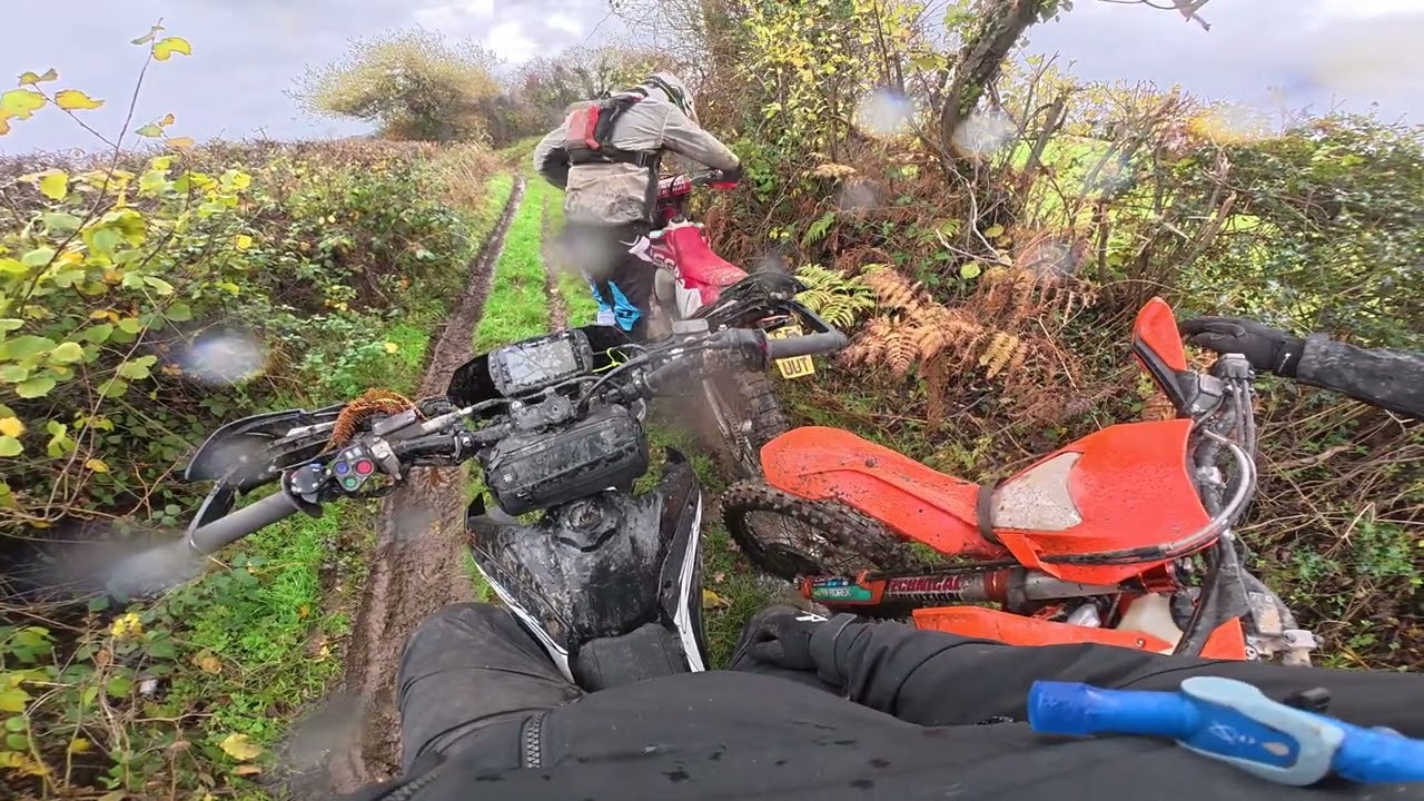 Weekend away exploring green lanes with friends in the Shropshire Hills on my Honda CRF450RX.