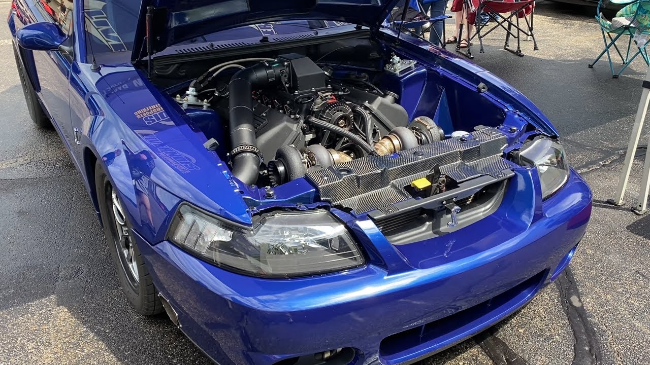 Twin Turbo 03 Mustang Cobra Stick Shift at Street Car Takeover