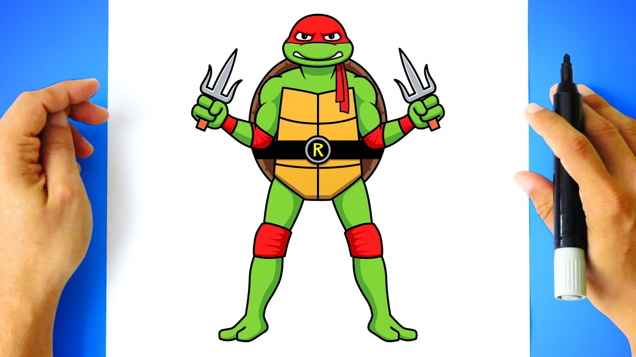 How to DRAW RAPHAEL - Teenage Mutant Ninja Turtles - TMNT Drawing