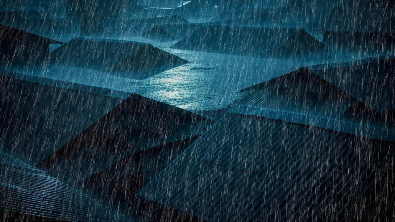 No Ads Rain Sounds for Sleeping - ASMR Heavy Night Rain On Tin Roof for Deep Sleep Relief