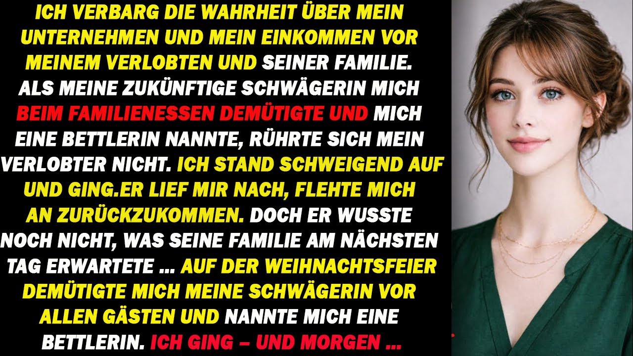 AUF DER WEIHNACHTSFEIER DEMÜTIGTE MICH MEINE SCHWÄGERIN VOR ALLEN GÄSTEN UND NANNTE MICH …