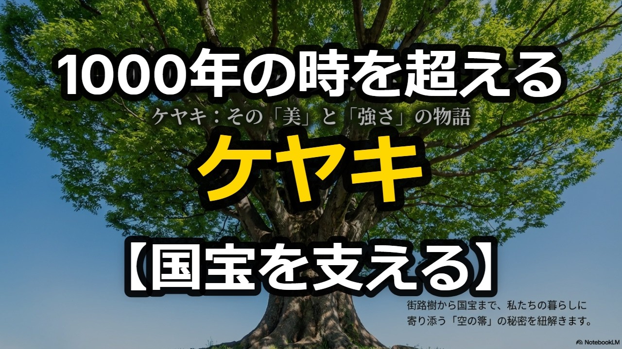 【国宝を支える】知られざる「ケヤキ」の凄さ：1000年の時を超える『空の箒』の物語
