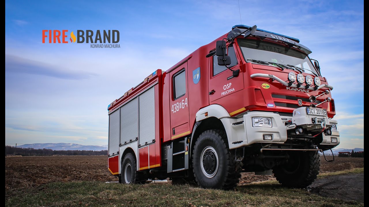 Kamaz firmy BOCAR - kilka słów o samochodzie, krótka prezentacja oraz pokaz sygnalizacji OSP Pruchna