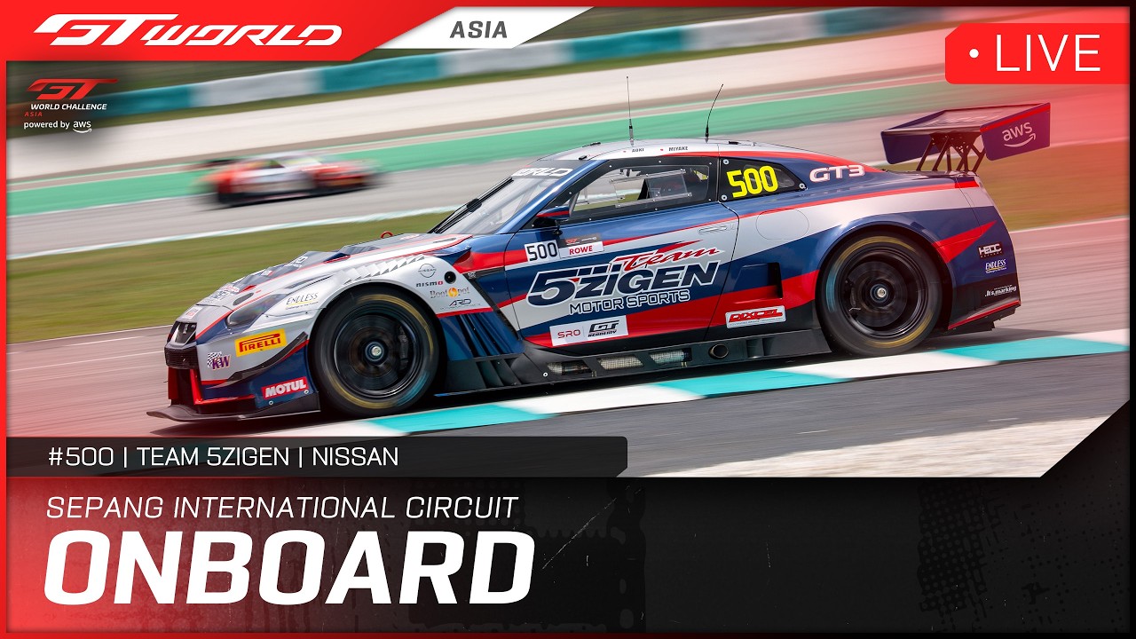 LIVE ONBOARD | Qualifying | Sepang | #500 5ZIGEN Nissan | GT World Asia 2026