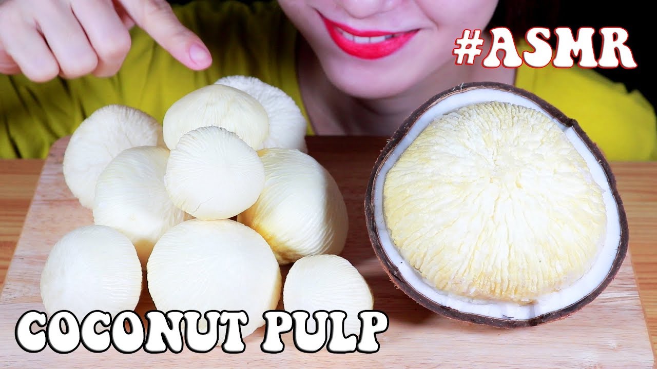 COCONUT PULP (Fluffy Soft CRUNCHY EATING SOUNDS) NO TALKING | MISS PHAM ASMR