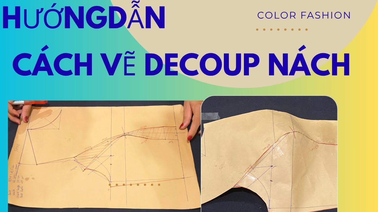 How to cut  the front armhole of a dress. / Cách cắt decoup nách  áo đầm căn bản .