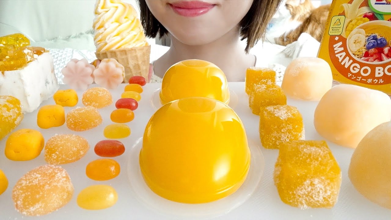 【咀嚼音】マンゴースイーツを食べる🧡【ASMR/EATINGSOUNDS】