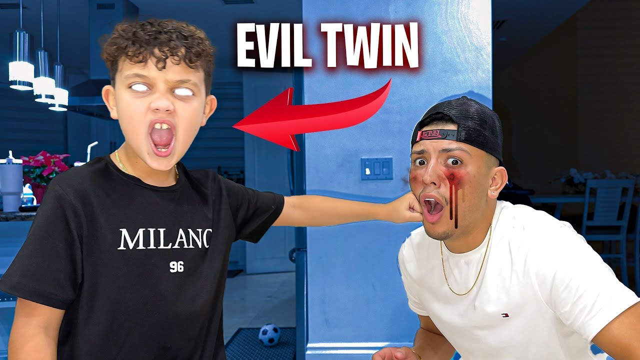 MY lil Bro Evil Twin Punched Me!!