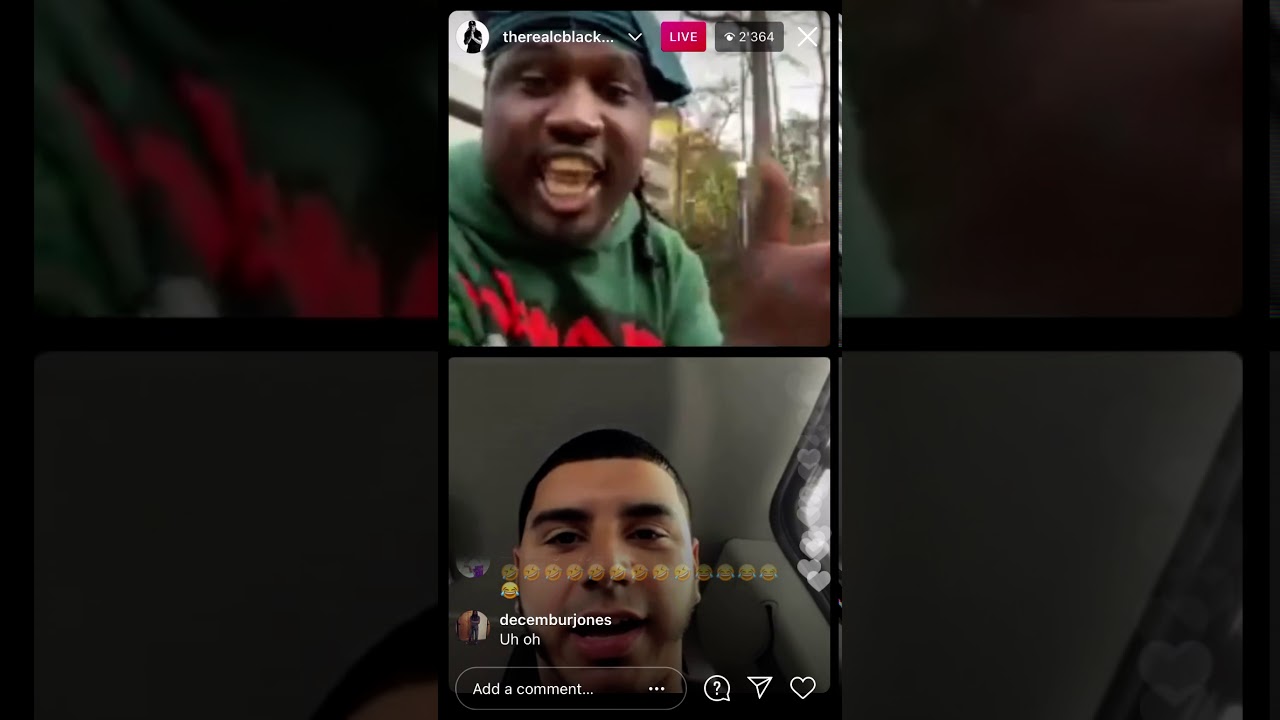 CJ and CBLACK argue about “WHOOPTY” CBlack says he will slap him..on instagram live More Description