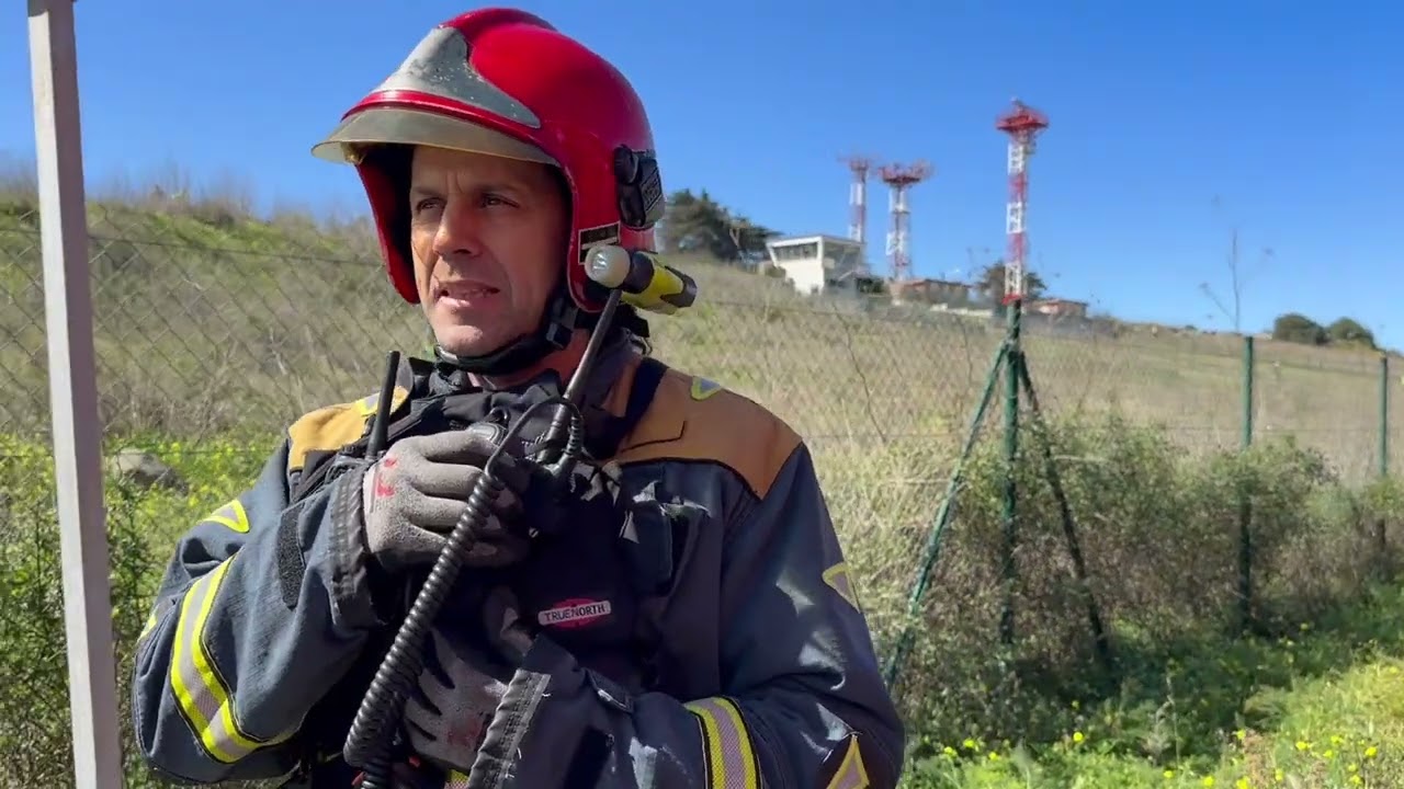#BomberosTF participa en un simulacro en el Aeropuerto Tenerife Norte