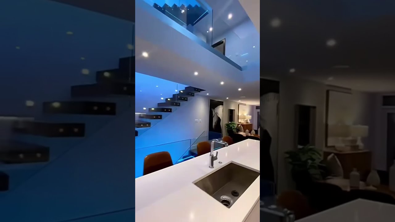 NIGHT TOUR luxury mansion interior at night #shorts #luxurymansion #pearljam