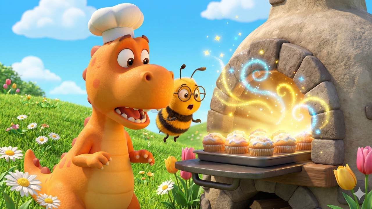 The Giant Cupcake Adventure with Bumpy the Dino & Bee! 🦖🐝