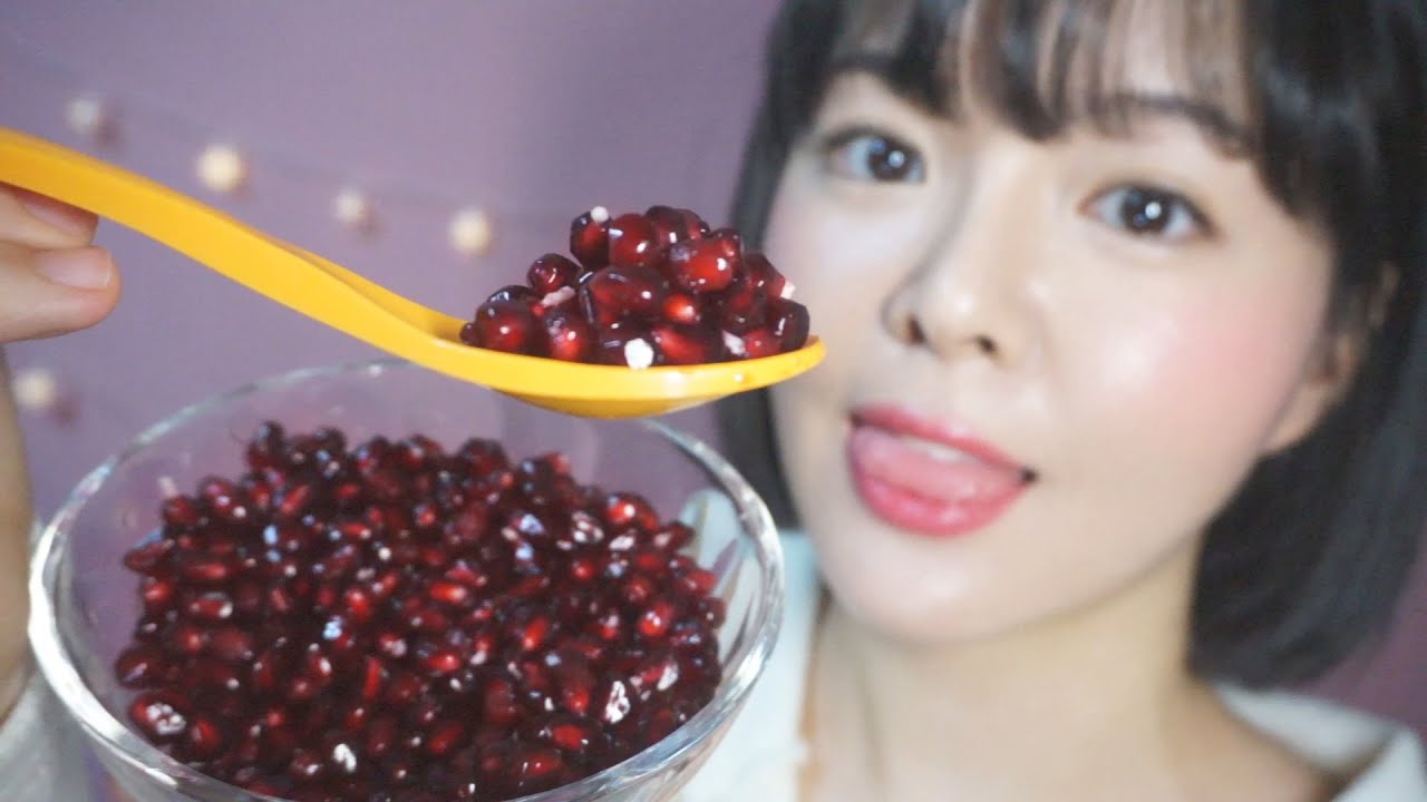 ASMR Crunch Pomegranate Eating Sounds