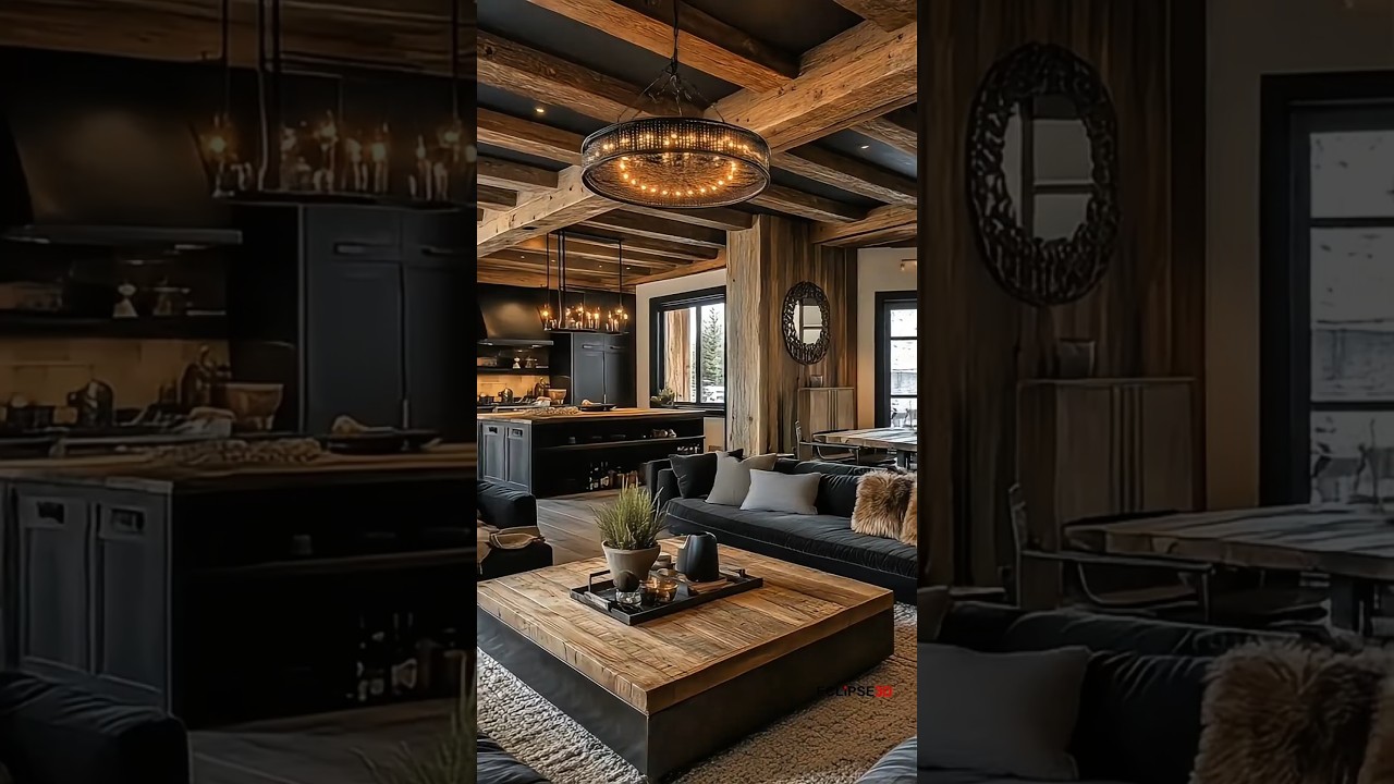 Modern Rustic Living Room | Cozy Cabin Vibes