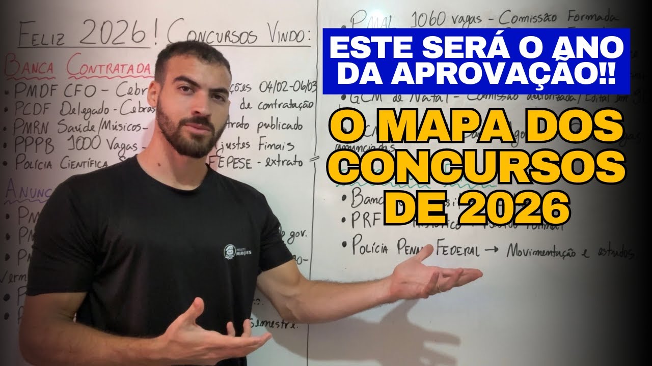 ESSES SERÃO OS CONCURSOS DE 2026