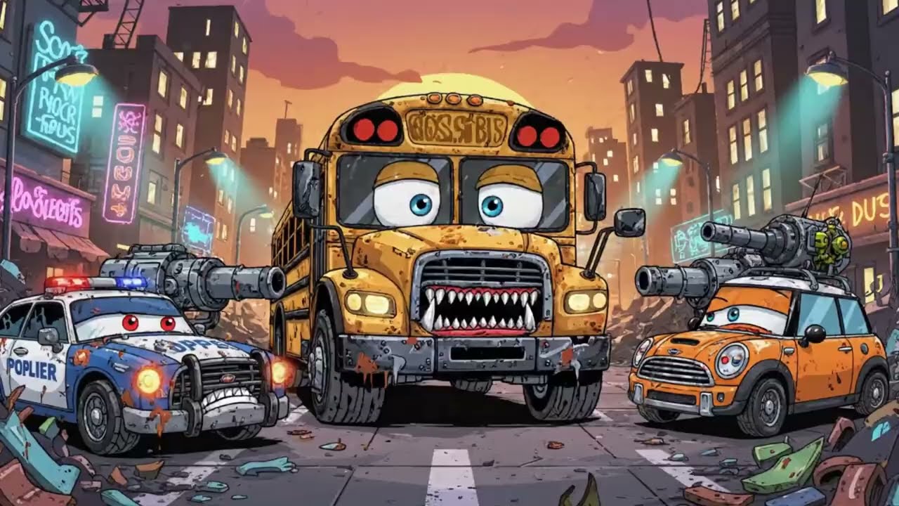 Monster Truck Invasion – The Return of Chaos! | Battle Car 2D Animation