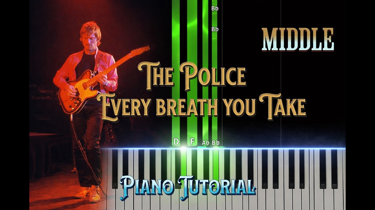 Every Breath You Take Middle Piano Tutorial