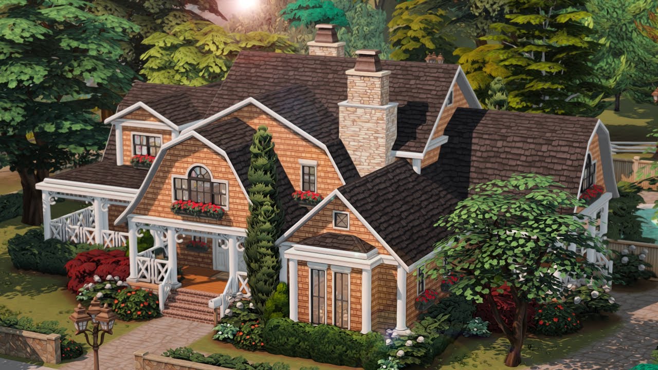 Big Family Home 🤍...(Sims 4 Speed Build)
