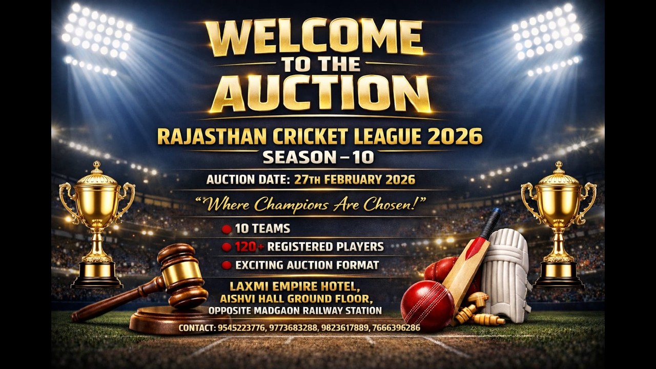 🔴Live | PLAYER AUCTION | Rajasthan Cricket League 2026 Season 10