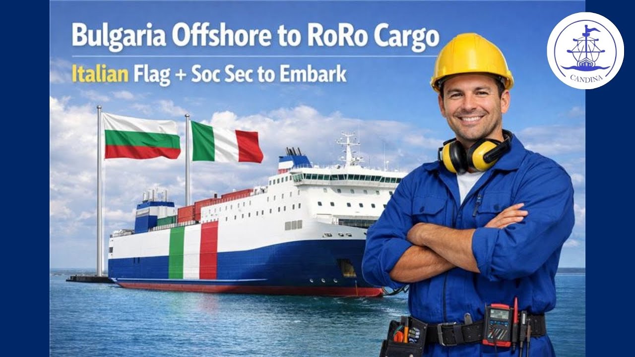 Bulgaria Offshore to Roro Cargo Italian Flag with Soc Sec to Embark 1510