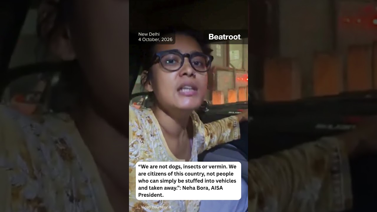 After being released, Neha Bora spoke about Sunday&rsquo;s protest and her detention. #shorts