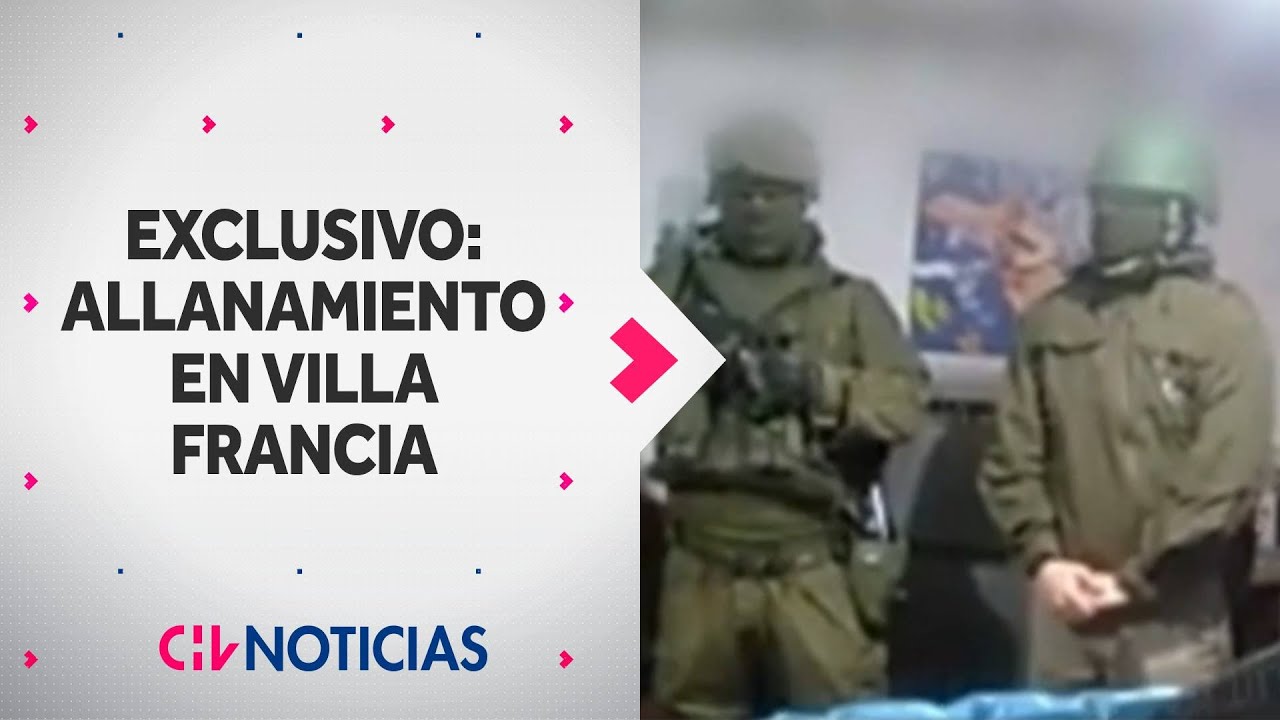 IMÁGENES EXCLUSIVAS del allanamiento en Villa Francia donde se encontró un arsenal - CHV Noticias