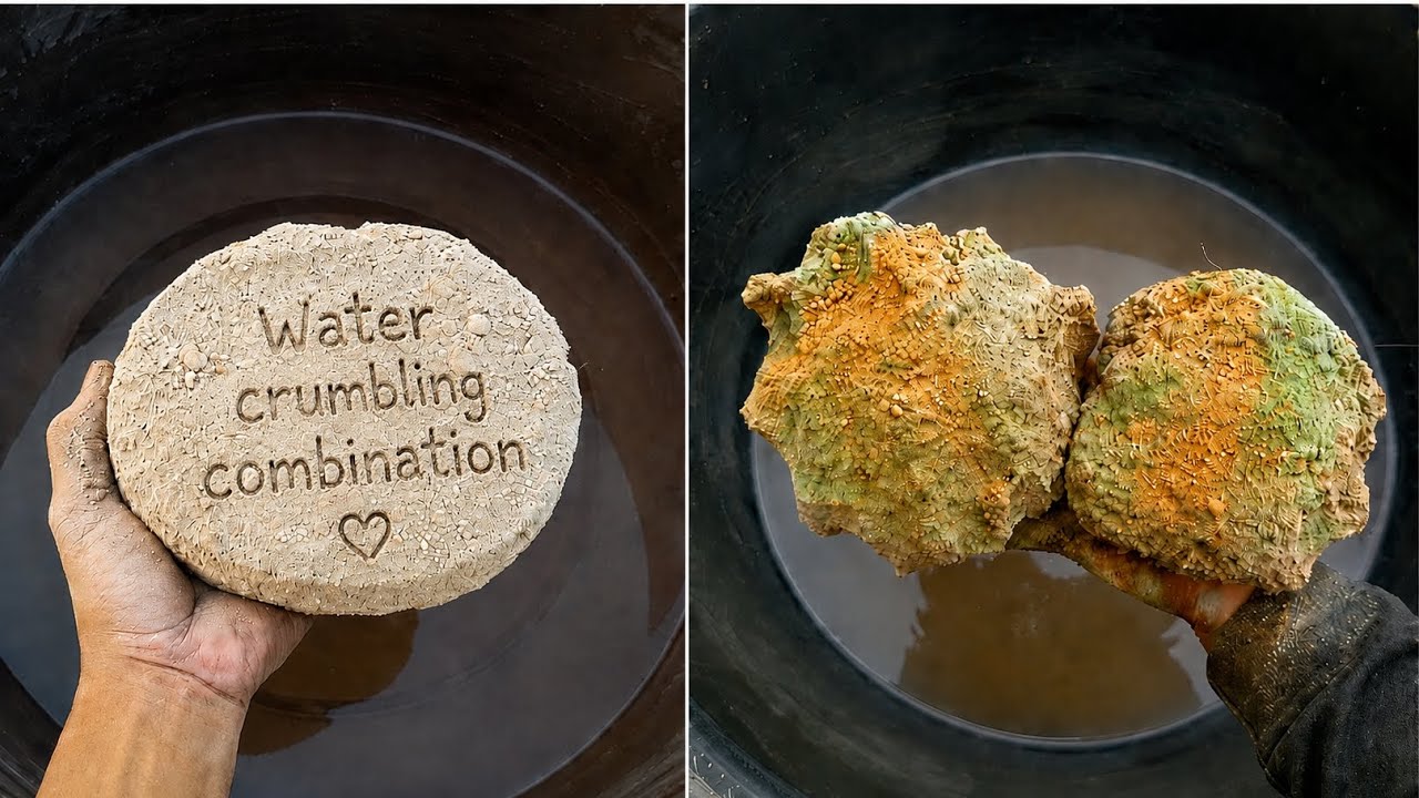 2 Texture Water Crumbling ASMR 💧 | Satisfying Crunchy Texture Sounds || ASMR 