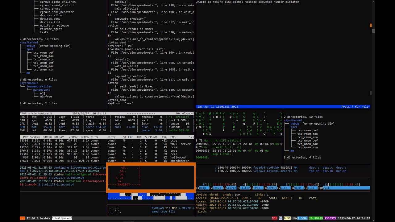 Hacking screen