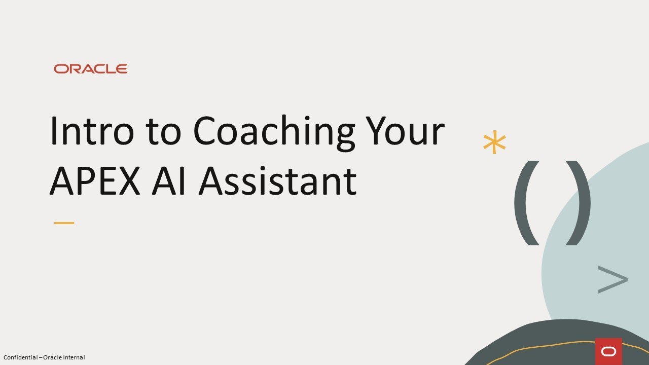 Intro to Coaching Your Oracle APEX AI Assistant