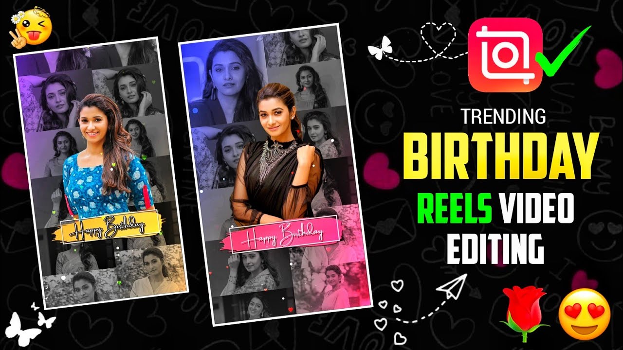 💖 Colourful Birthday Video Editing in Inshot Tamil | Multiple Photo Frame Birthday Reels Editing