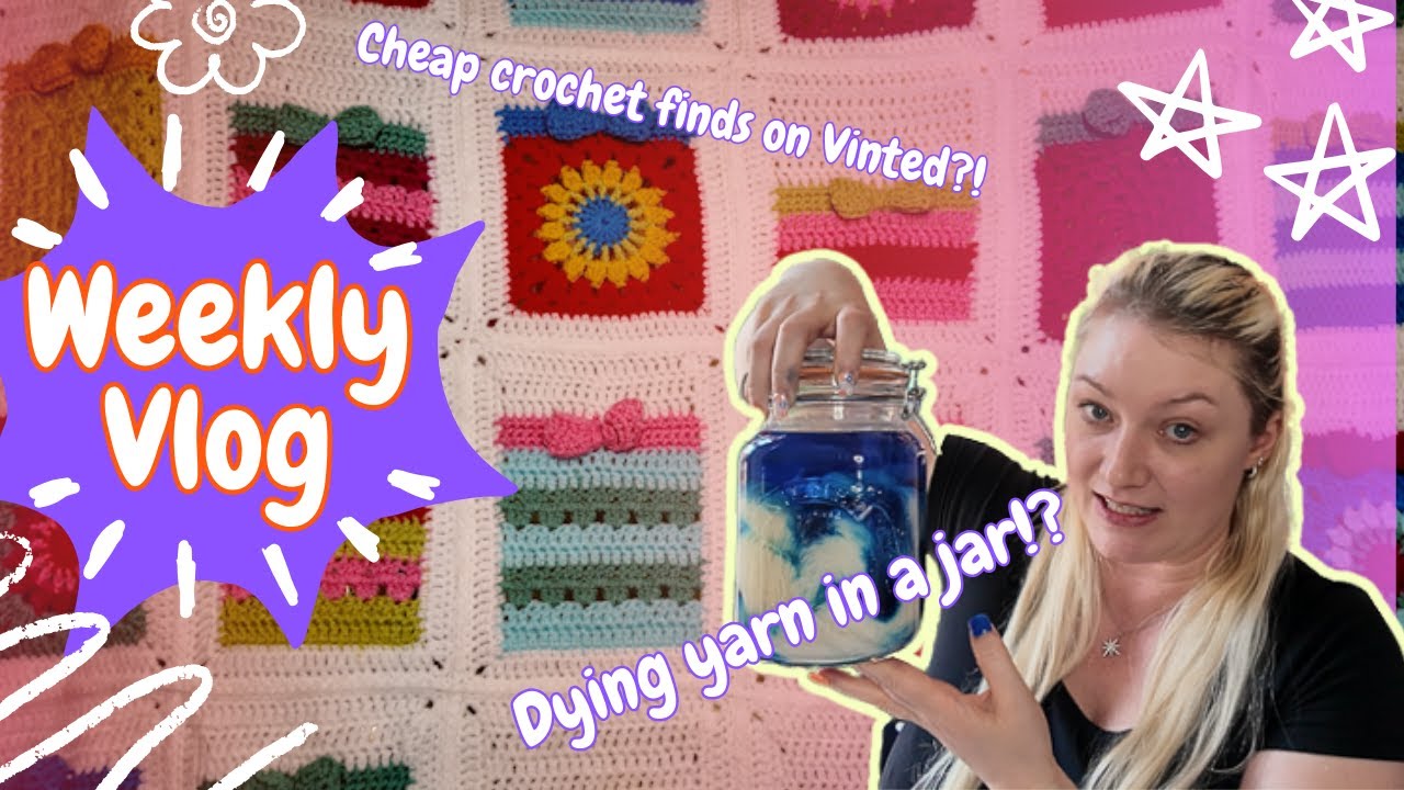 Watch Me Dye Yarn in a Jar! 🫙 + Epic Crochet Blanket Thrift Find!