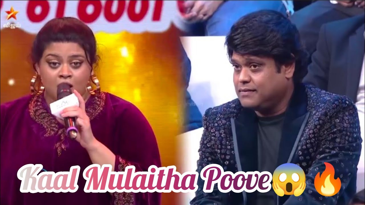 Kaal Mulaitha Poove song by Punya😱😱🔥🔥🔥 Whaaata a Voice 😩😩✨❤️&zwj;🔥 #Punya #Supersinger #trendingvideo