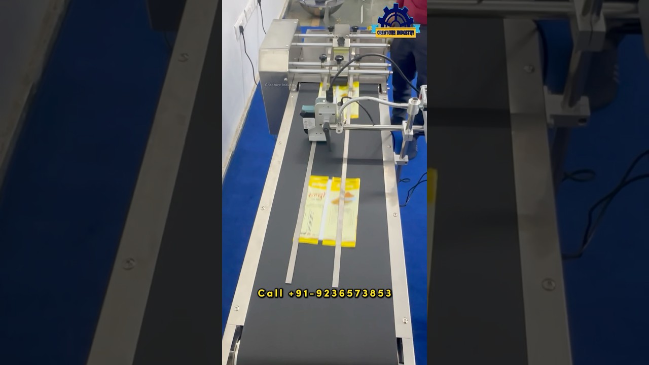 Stacker Printer With Conveyor | Mrp date, Expiry, Mfd #ytshort High-Speed Pouch Printing Machine