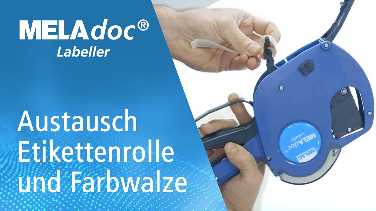 MELAdoc Labeller: Austausch Etikettenrolle und Farbwalze