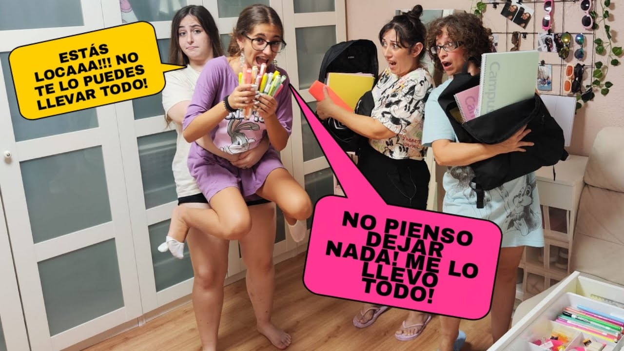 Ariel flipa con todo el material escolar que Nicole quiere llevar al Instituto