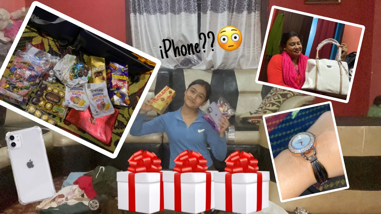 Unboxing my gift from Dubai and Australia❤️😍iphone??😮 ||Ronisha khadgi||
