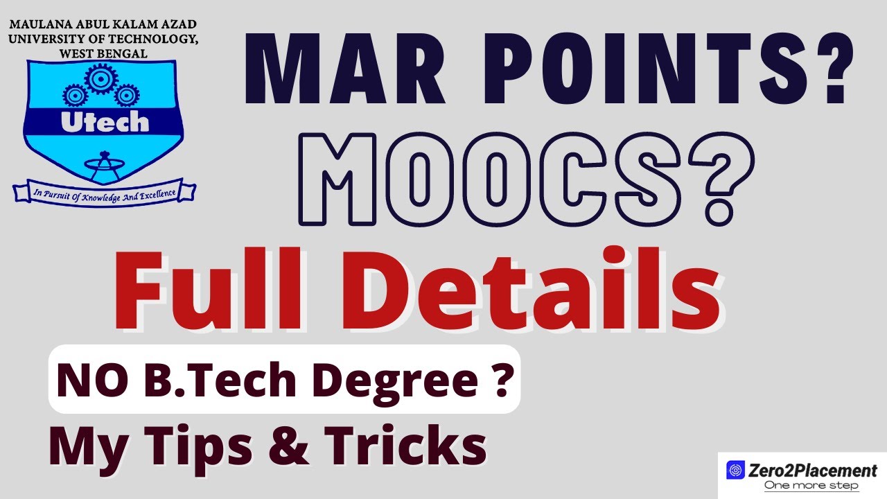 MAKAUT MAR Points | Full Details About MAR Point | Mandatary Additional Requirement |