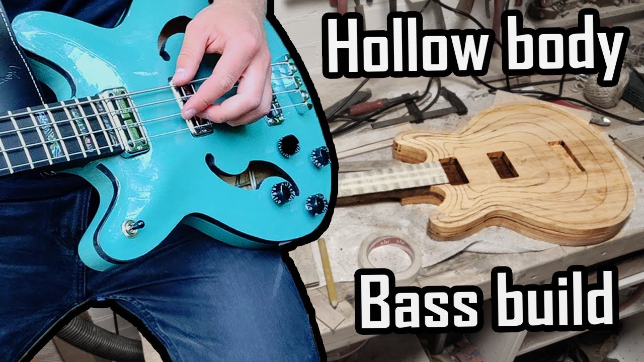 First Time HOLLOW BODY from SCRATCH - DIY Semi-Acoustic BASS