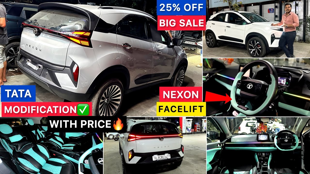 Highly modified New TATA NEXON 2024😍Nexon facelift accessories 25% OF🔥Nexon new model modification