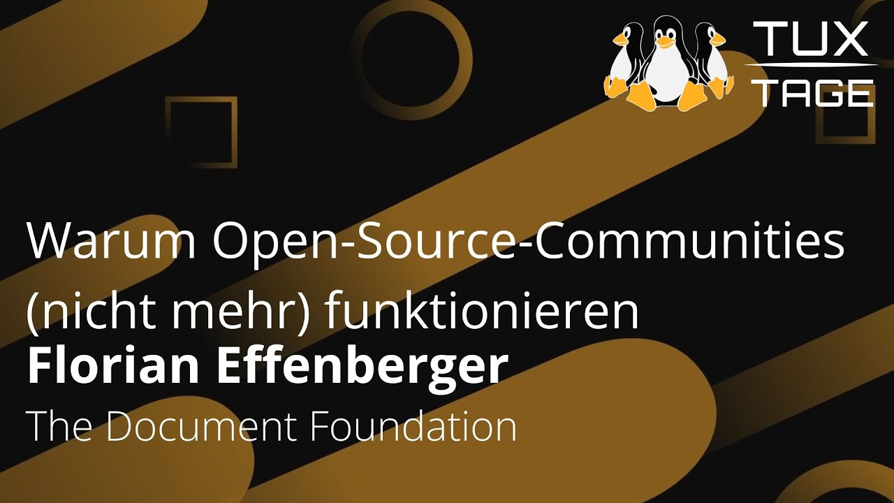 Warum Open-Source-Communities (nicht mehr) funktionieren - Erfahrungen der letzten 21 Jahre