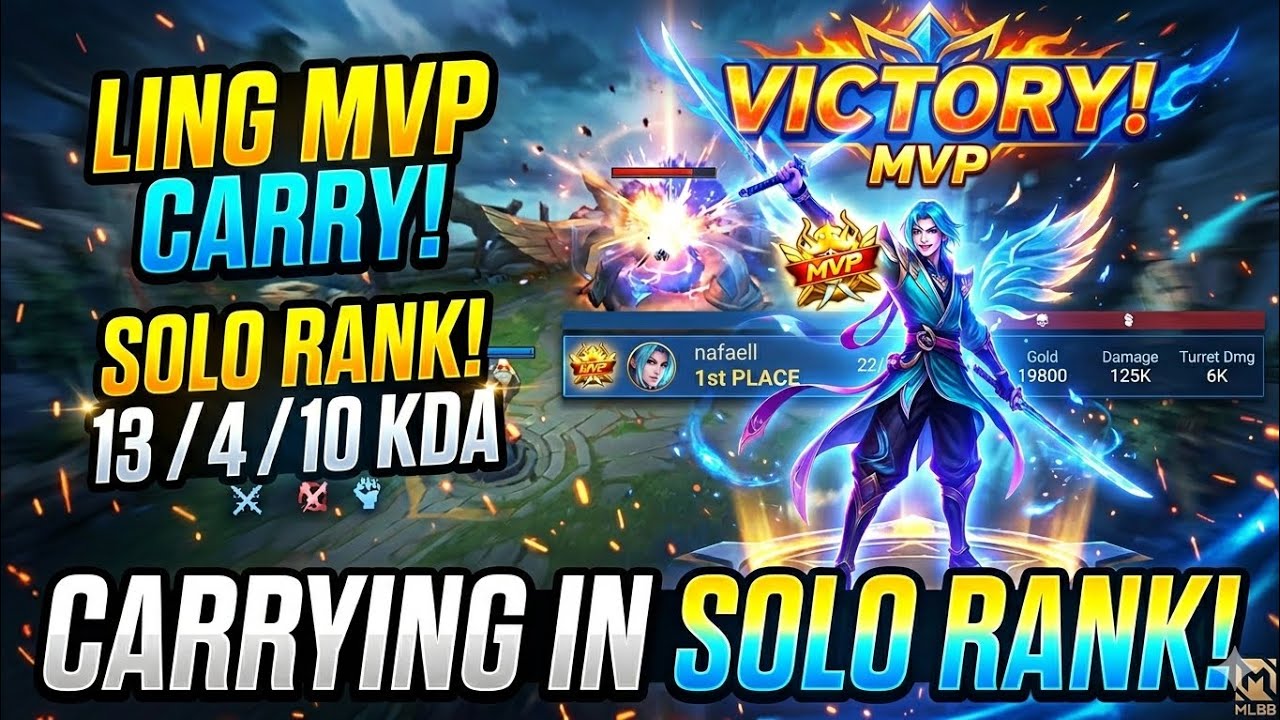 LING BEST ROTATION + MVP!! GLOBAL LING SOLO RANK MOBILE LEGENDS BANG BANG!!!