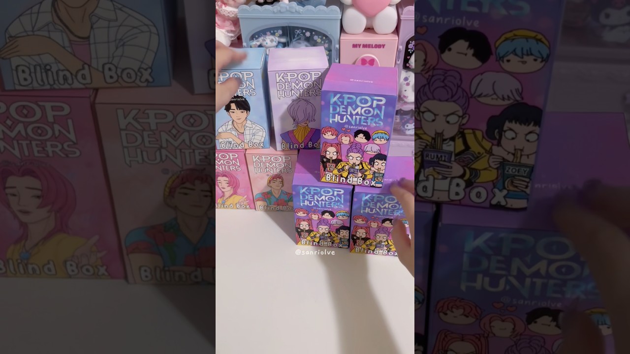 diy kpop demon hunters blind boxes 💜#kpop#kpopdemonhunters#asmr#diy#blindbag#papercraft#fyp#craft