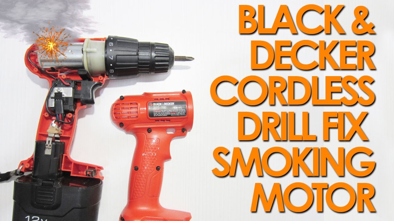 Quick fix Black & Decker 12v cordless drill smoking, sparking motor.