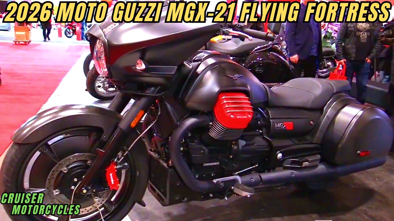 Moto Guzzi возвращается! Модель MGX-21 Flying Fortress 2026 года просто потрясла мир круизеров!