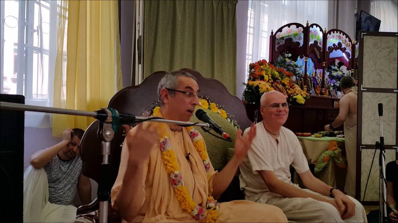 Niranjana Swami with Rohini-suta Prabhu &ndash; ISKCON50 in St.Petersburg, Russia &ndash; 24-Jul-2016