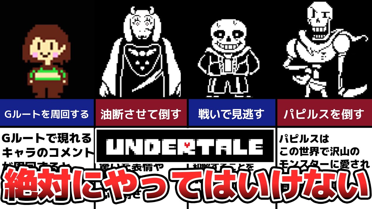 【Undertale】絶対に選んではいけない禁断の選択肢TOP6
