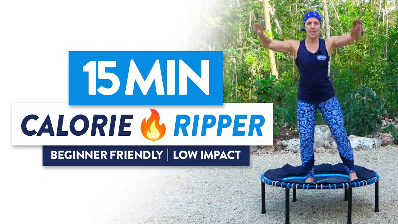 15-Minute Low-Impact TRAMPOLINE WORKOUT for Beginners with Claire Francis | San Fran Fitness